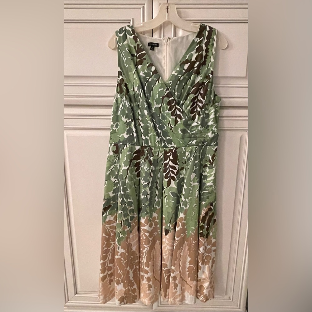 Talbots || Leaf Print Dress || Size 12